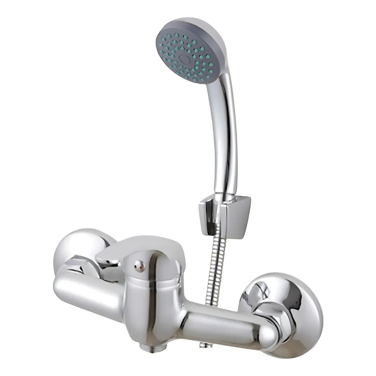 GENERICO - Llave Monomando Ducha Cromada + Accesorios Acabado Brillante Color Plateado BELUG