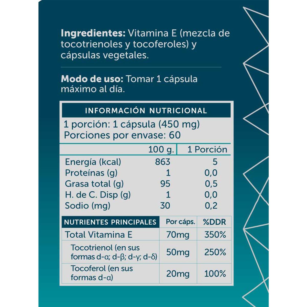 WELLPLUS - Vitamina E70 60 cápsulas WELLPLUS