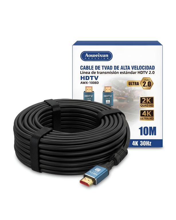GENERICO Cable HDMI 4K UHD Versión 2.0 - 10 Metros de Alta Velocidad