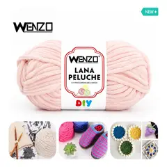GENERICO - Lana Peluche Chenille Wenzo 90g Color Piel Para Tejer Diy