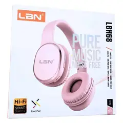 LBN - Audífono Inalámbrico Bluetooth LBH68 Rosado