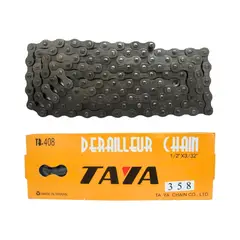 GENERICO - Cadena Bicicleta MTB 5 6 7 Velocidades Taya TB-408 Gris Oscuro 116 Eslabones