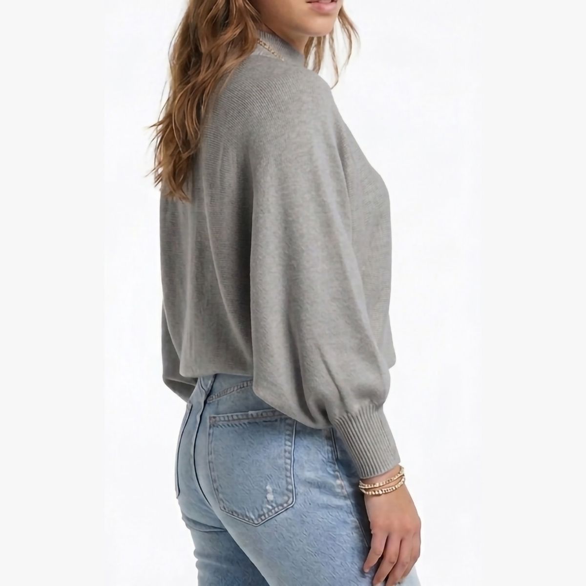 HIPSY SWIMWEAR - Sweater Pullover Mujer Manga globo colores