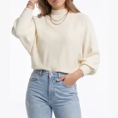 HIPSY SWIMWEAR - Sweater Pullover Mujer Manga globo colores