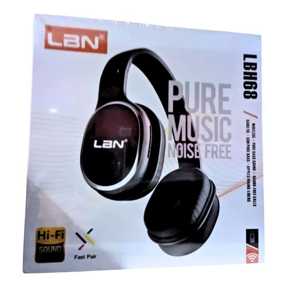 LBN - Audífono Inalámbrico Bluetooth LBN LBH68 Negro