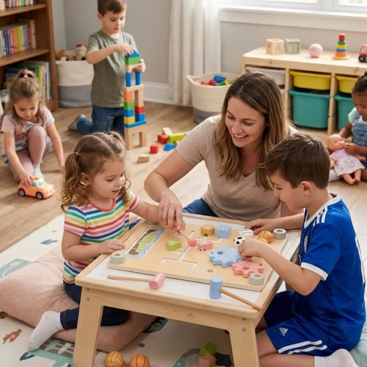 GENERICO - Tablero Sensorial Montessori Madera ActGEividades Didácticas Bebé