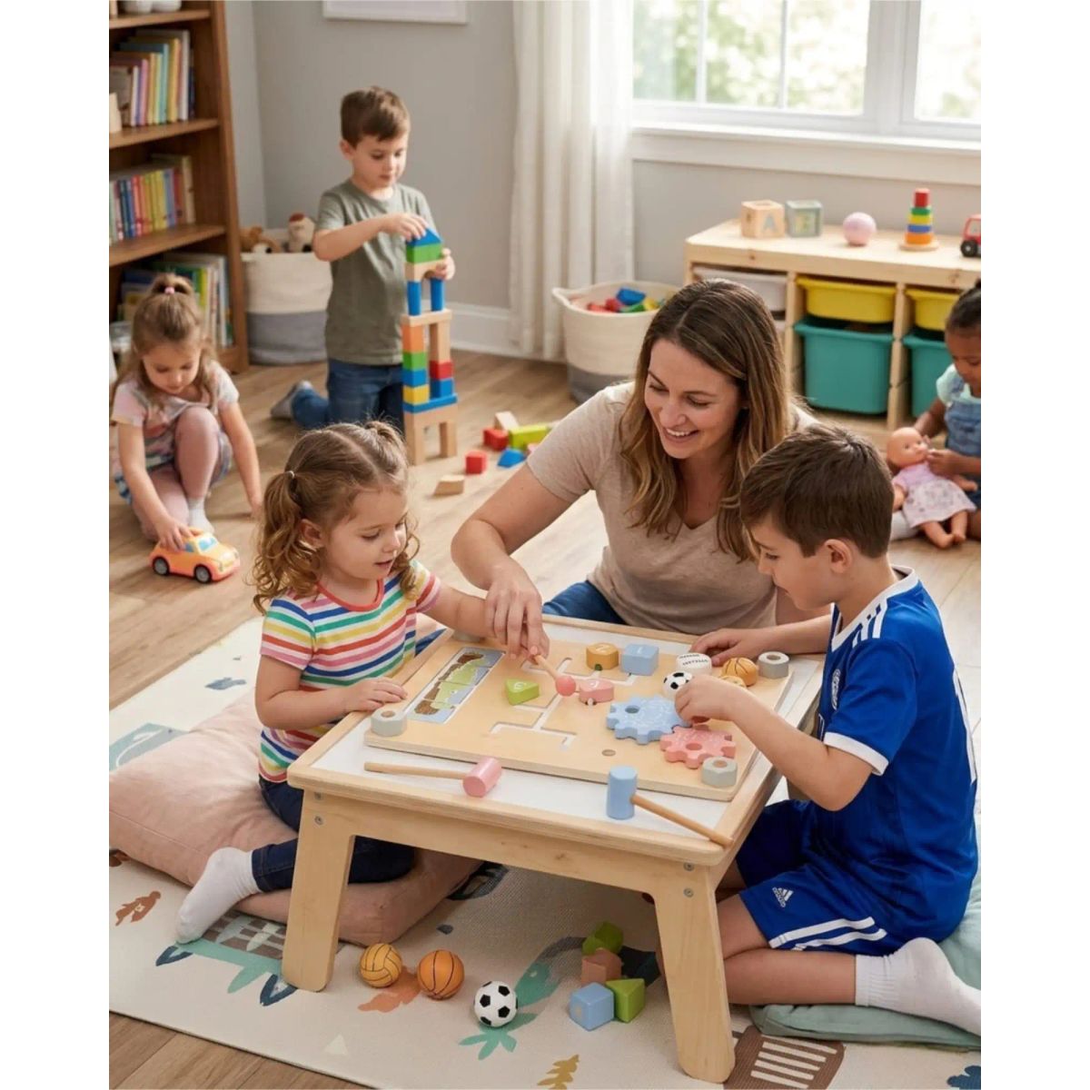 GENERICO - Tablero Sensorial Montessori Madera ActGEividades Didácticas Bebé