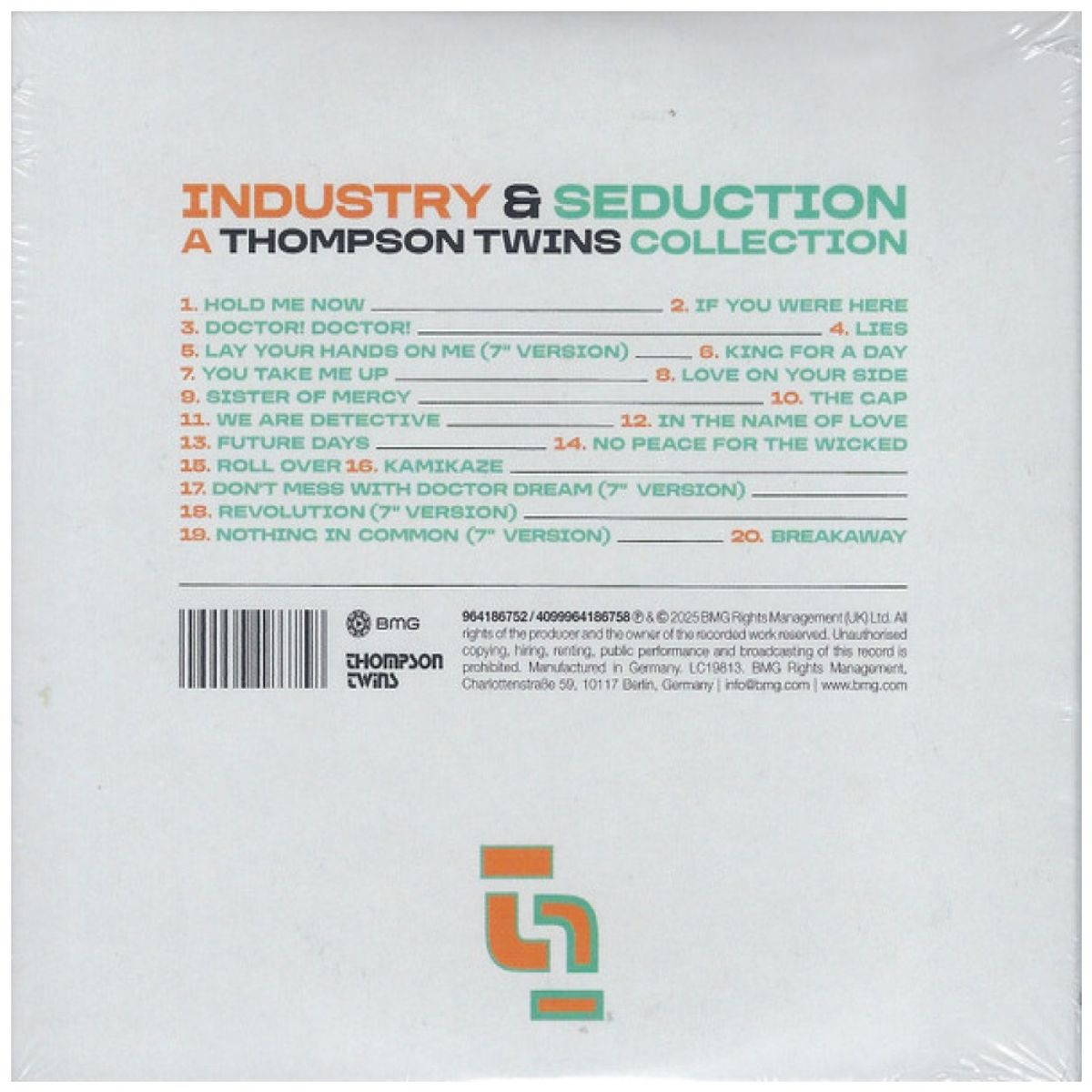 HITWAY MUSIC - THOMPSON TWINS - INDUSTRY & SEDUCTION A THOMPSON TWINS COLLECTION - CD