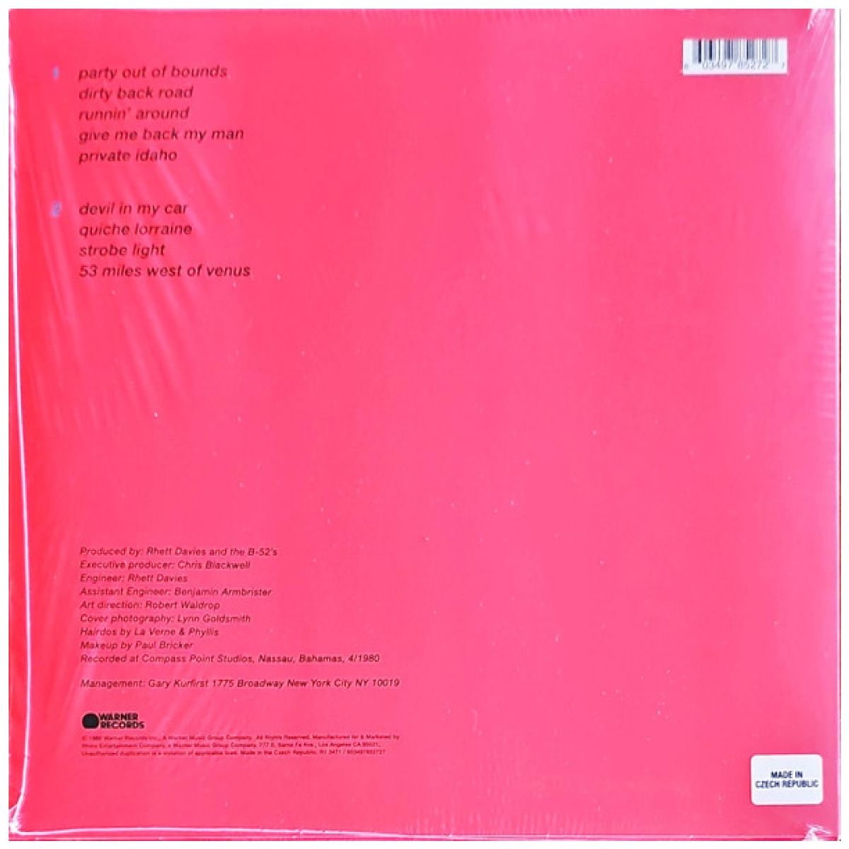 HITWAY MUSIC - B-52S - WILD PLANET - VINILO
