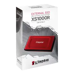 KINGSTON - Unidad SSD Externa 1TB Rojo USB 3.2 GEN2 XS1000R SXS1000R/1000G