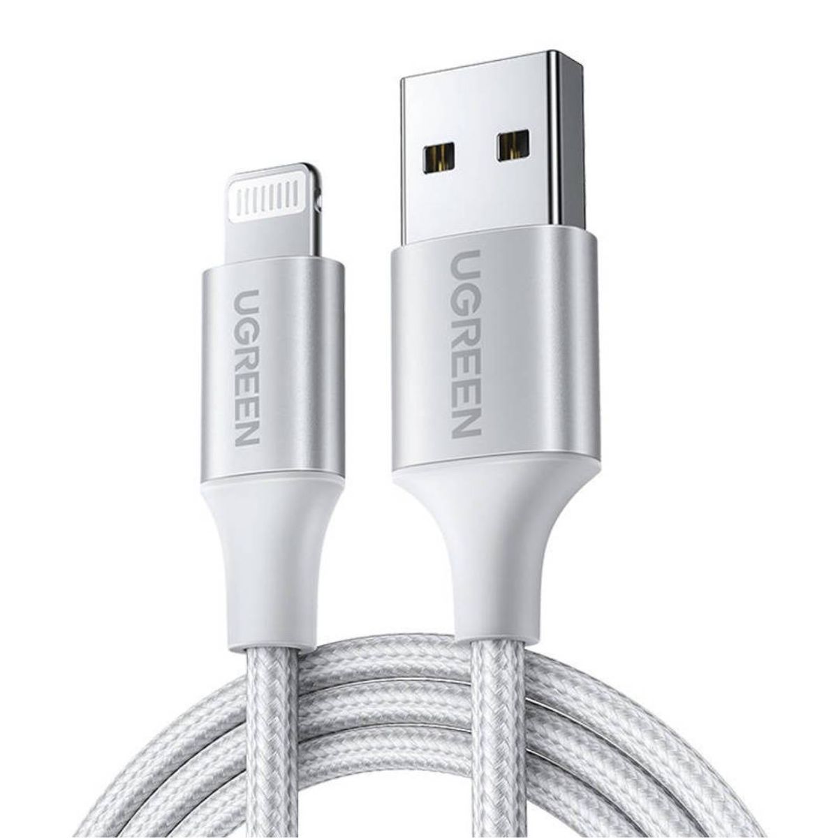 UGREEN - Cable Ugreen Lightning a USB-A, Certificado MFI, 1m Blanco