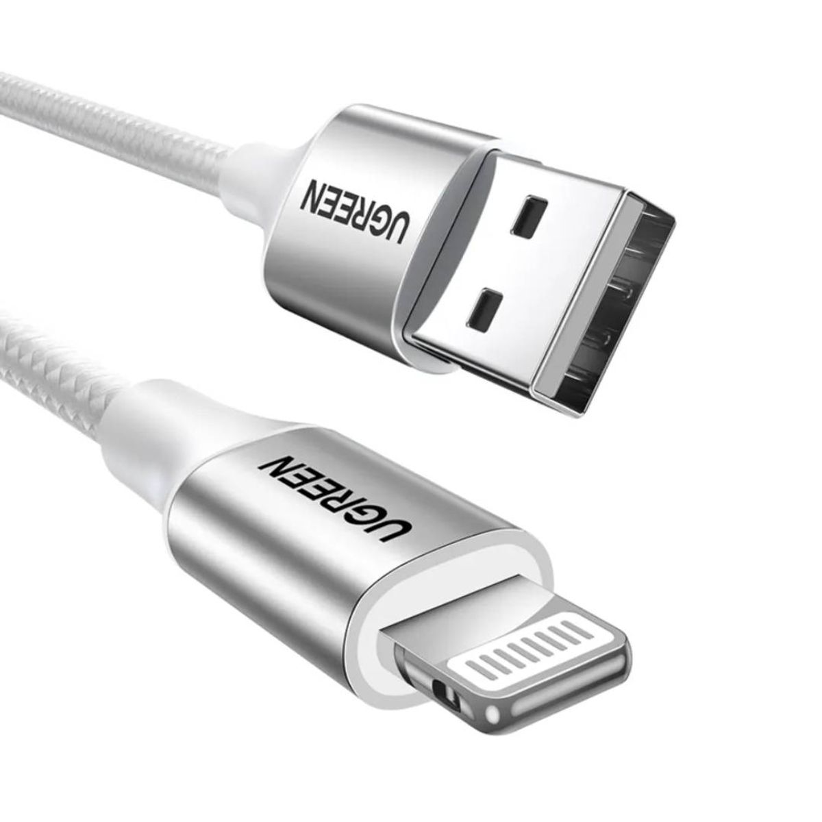 UGREEN - Cable Ugreen Lightning a USB-A, Certificado MFI, 1m Blanco