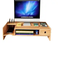 GENERICO - Elevadororganizador De Monitor Armable De Madera Escritorio BELUG