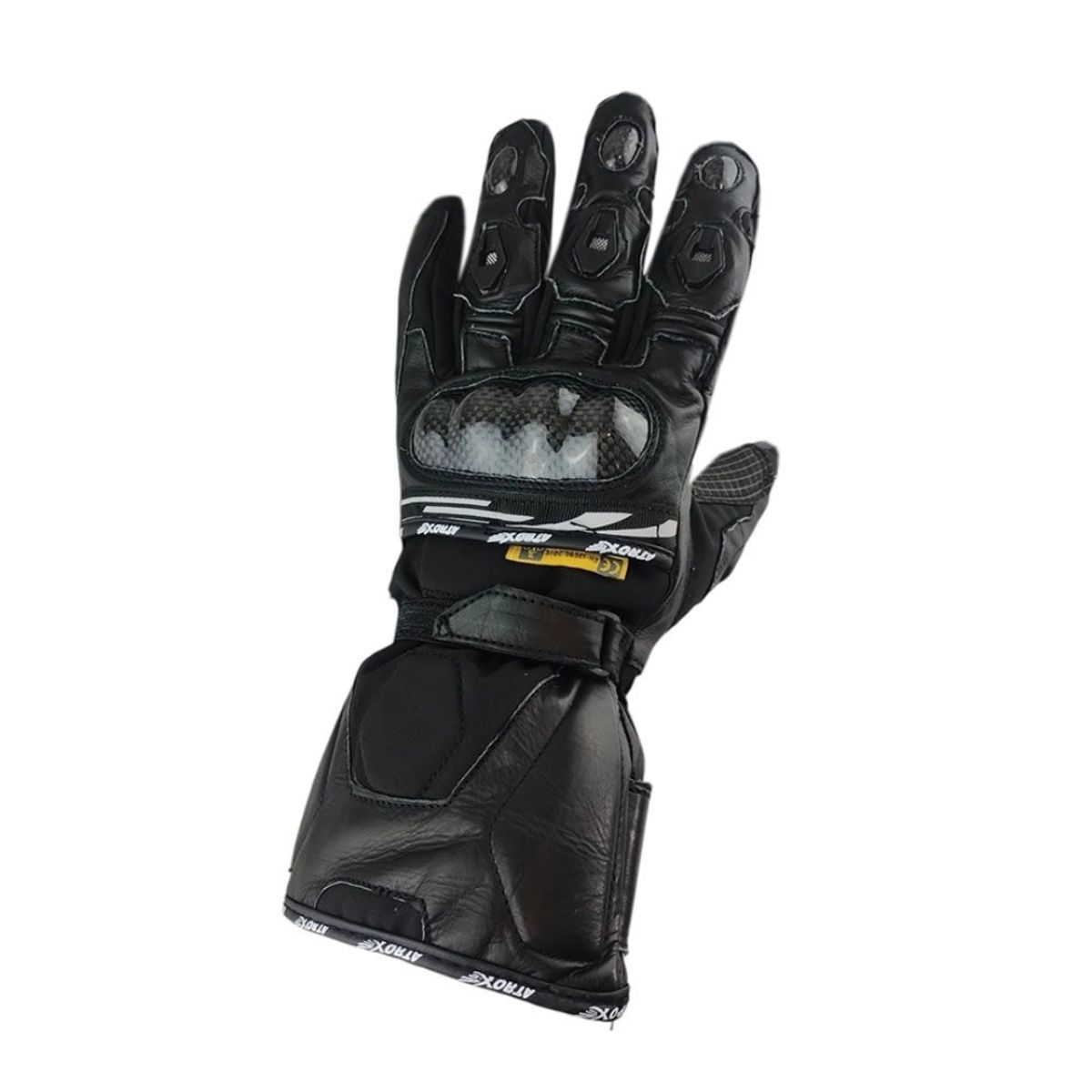 ATROX - GUANTE ATROX TORINO CUERO Y TEXTIL NEGRO INVIERNO