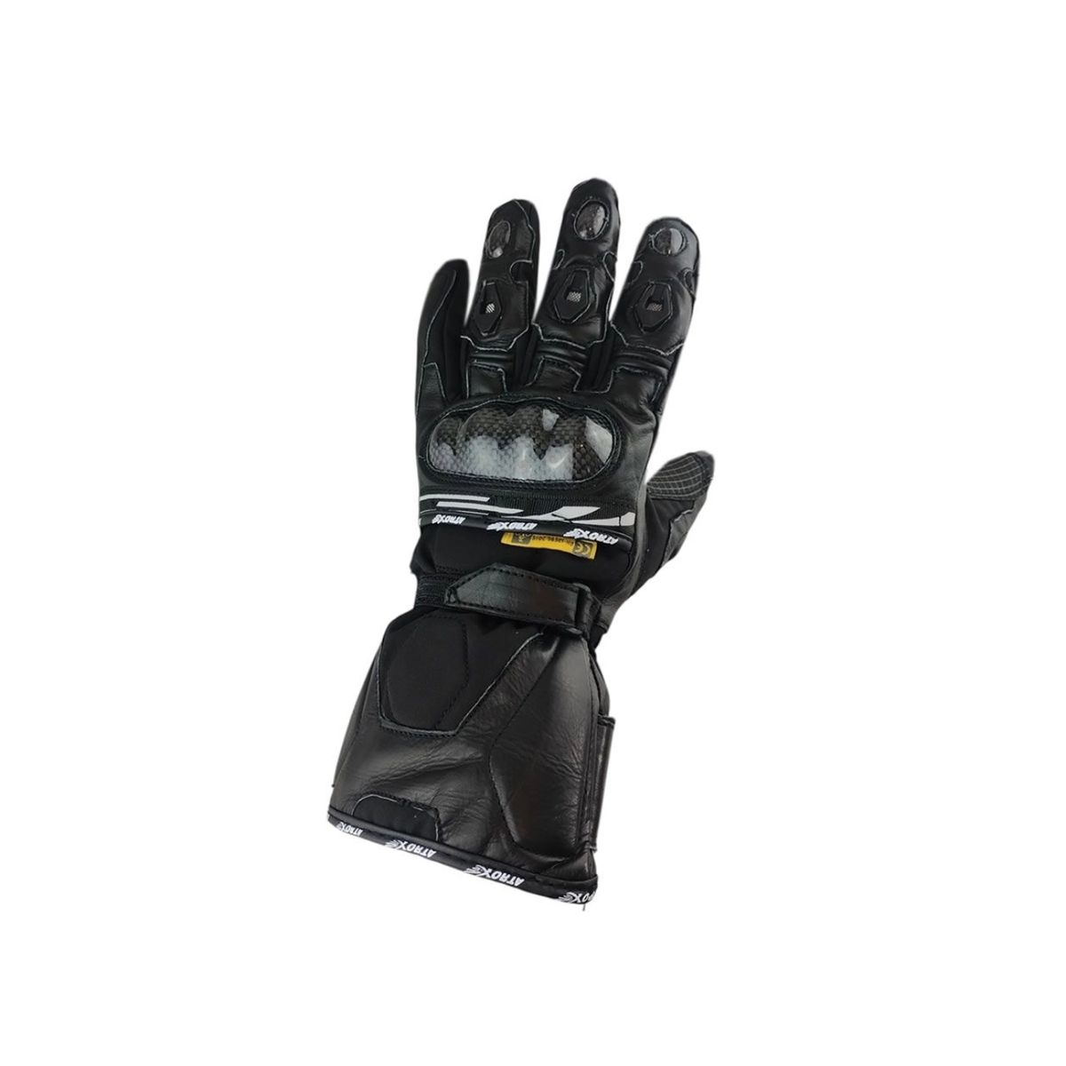 ATROX - GUANTE ATROX TORINO CUERO Y TEXTIL NEGRO INVIERNO