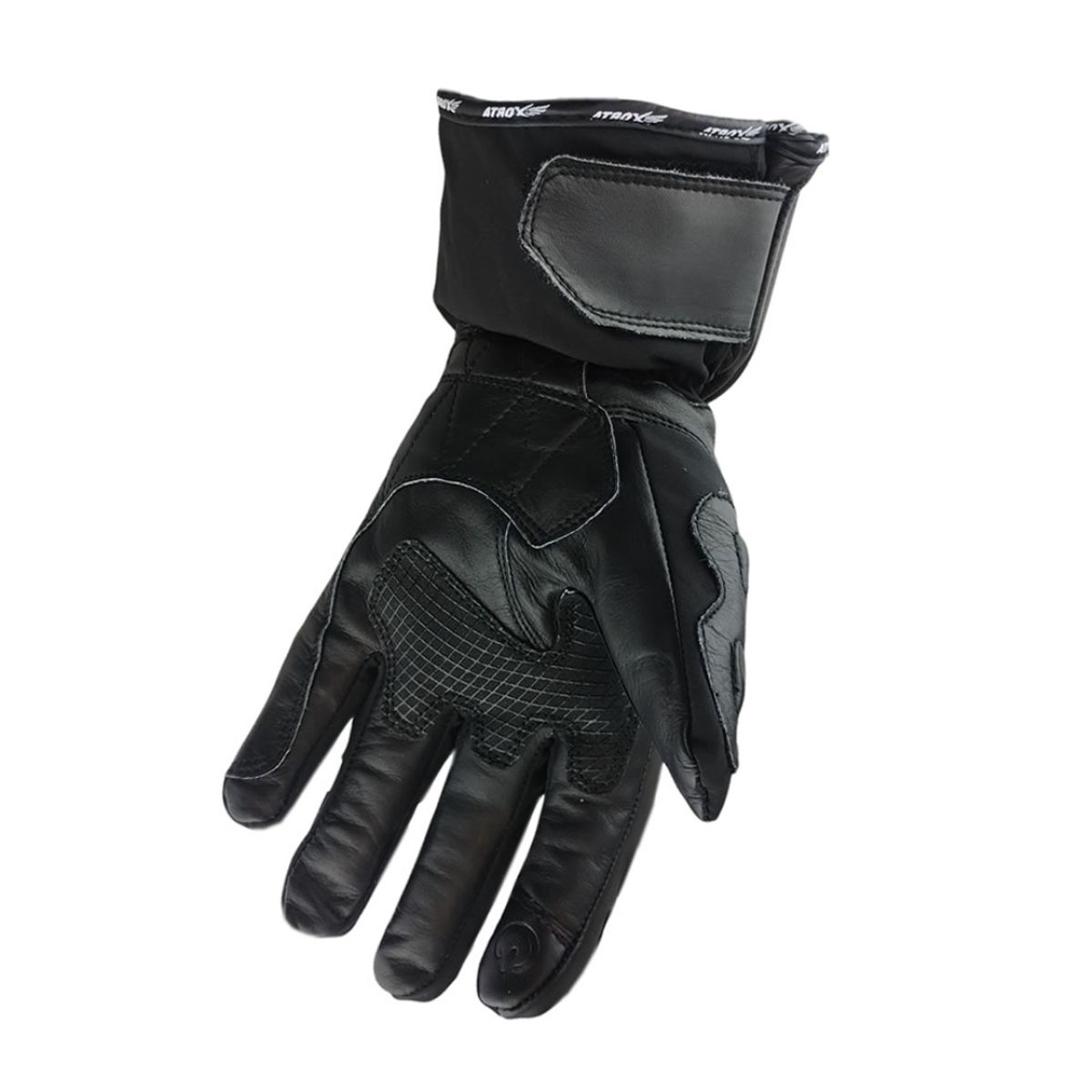 ATROX - GUANTE ATROX TORINO CUERO Y TEXTIL NEGRO INVIERNO