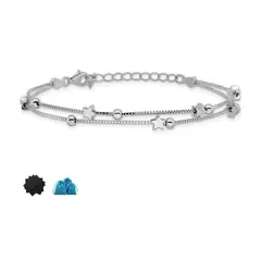 GENERICO - Pulsera diseño en Estrella Y Esferas con Bolsa Y Paño regalo perfecto
