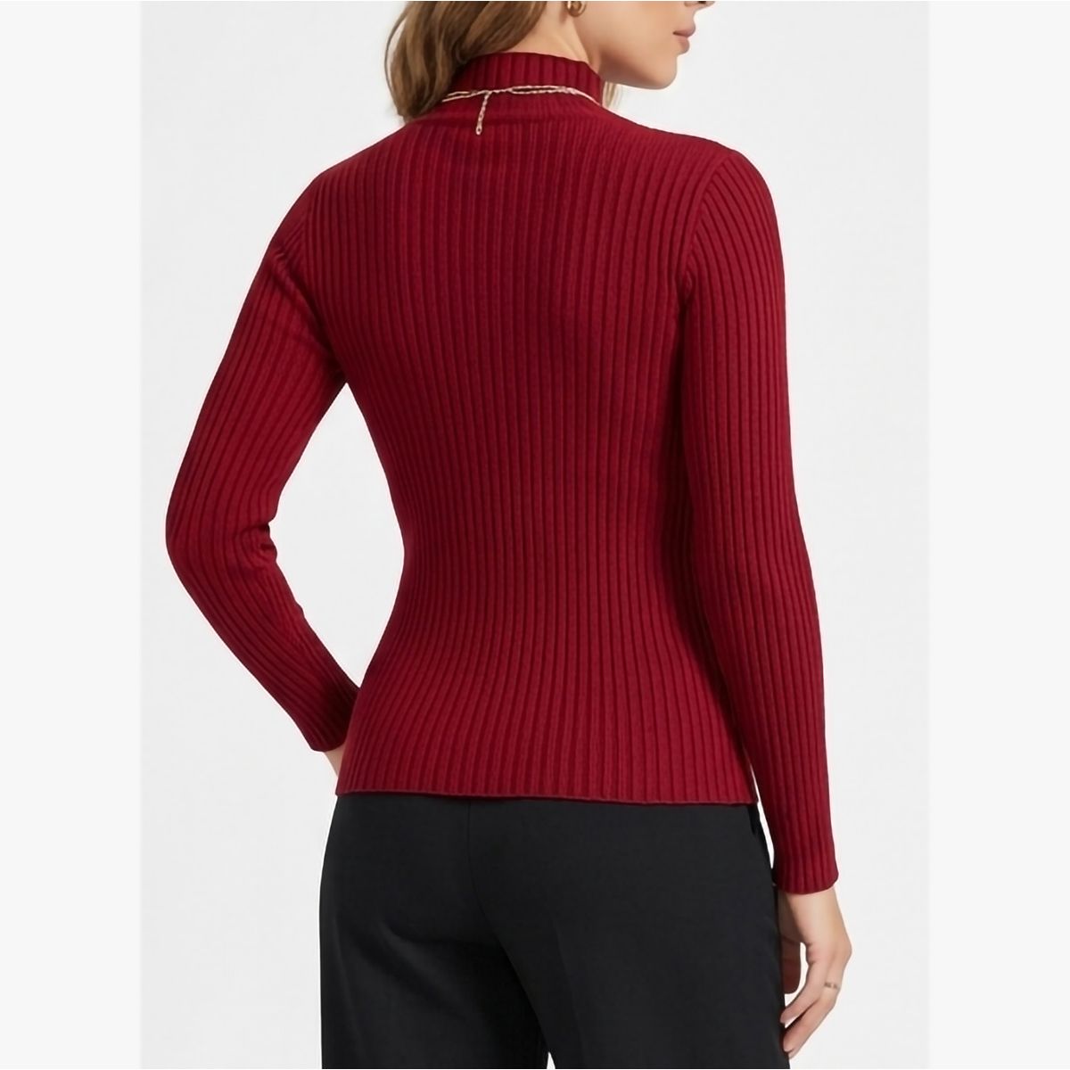 HIPSY SWIMWEAR - Sweater mujer Morley Cuello Alto con lineas Frontal