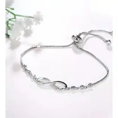 GENERICO - Pulsera diseño de Infinito Ajustable + Bolsa Y Paño excelente regalo
