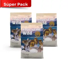 TASTE OF THE WILD - PACK 3 UNIDADES ALIMENTO SECO PARA PERRO WETLANDS 5.6 K