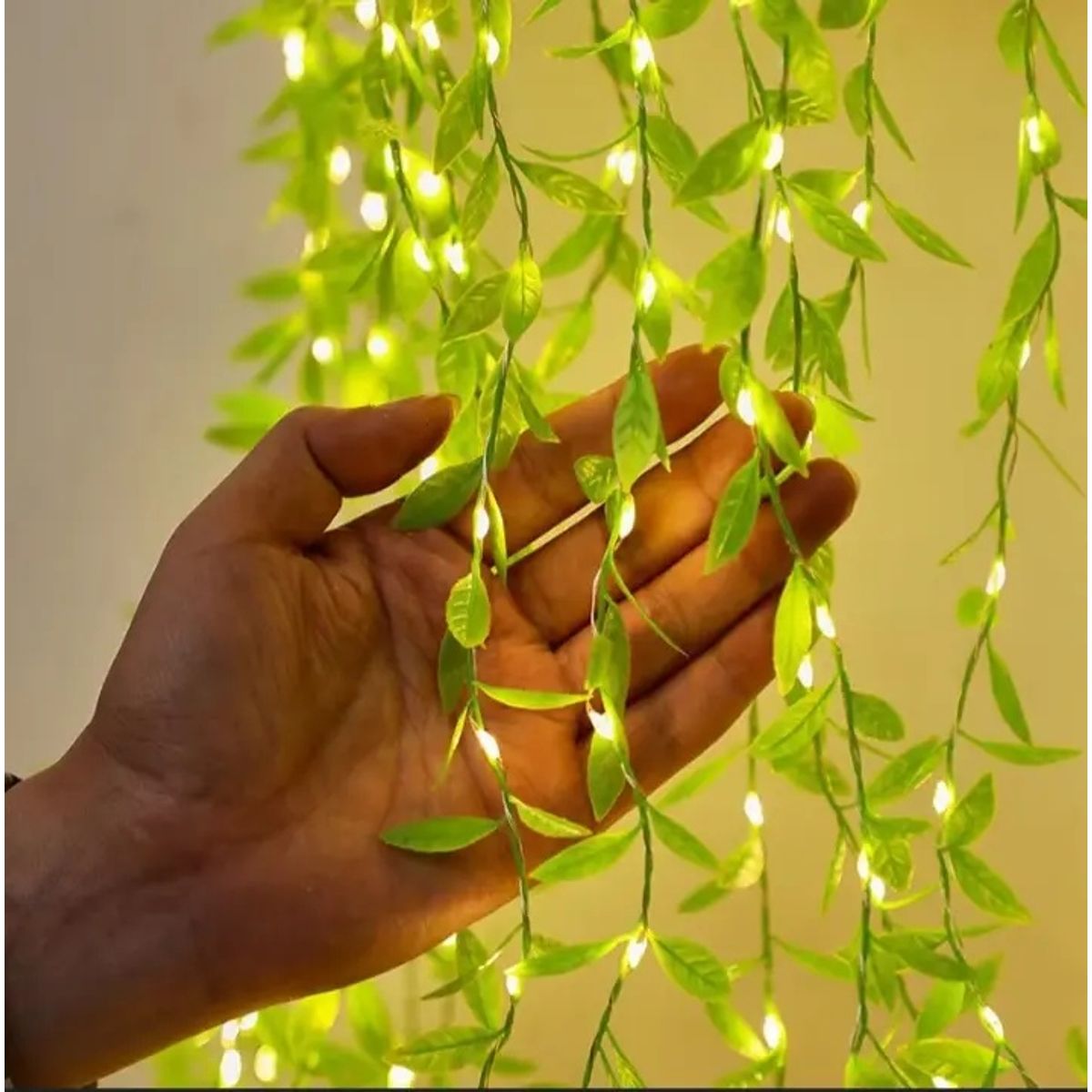 GENERICO - Enredadera Hoja Artificial Cortina 3x1m Solar Led Luz Cálida