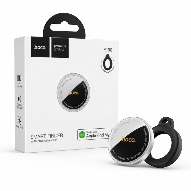 Localizador GPS Compatible con Apple Find My E100Negro