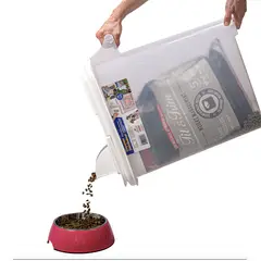GENERICO - Dispensador de alimentos 30 L (aprox 12Kg) - BPA free - Buddeez