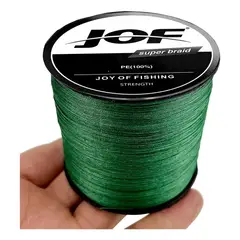 GENERICO - Multifilamento Jof 0.18mm Verde 300 Metros X 8 Hebras Resiste 9,9 Kilos