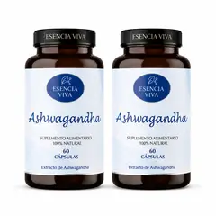 GENERICO - Pack x2 ashwagandha 500mg 120 Cápsulas Esencia Viva