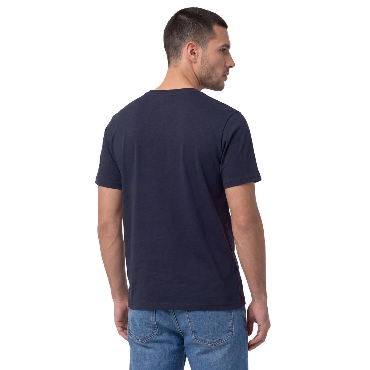 CAT - Polera Manga Corta Hombre Heritage Peoria Azul CAT