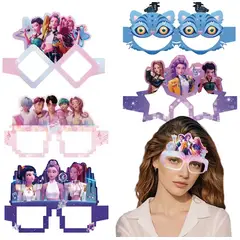 GENERICO - Pack 12 Antifaces Cartulina Personajes Kpop Carton Fiestas