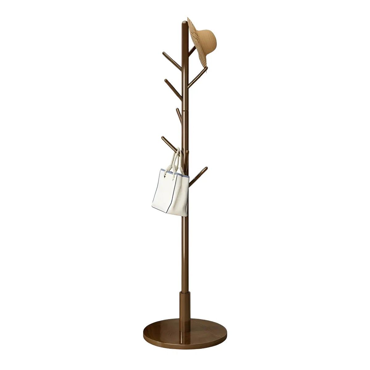 GENERICO - Perchero De Pie Madera 8 Brazos 1.7m Marrón Oscuro Para Ropa BELUG