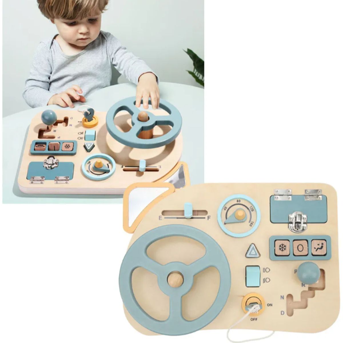GENERICO - Tablero Sensorial Montessori Didáctico Panel Para Niños