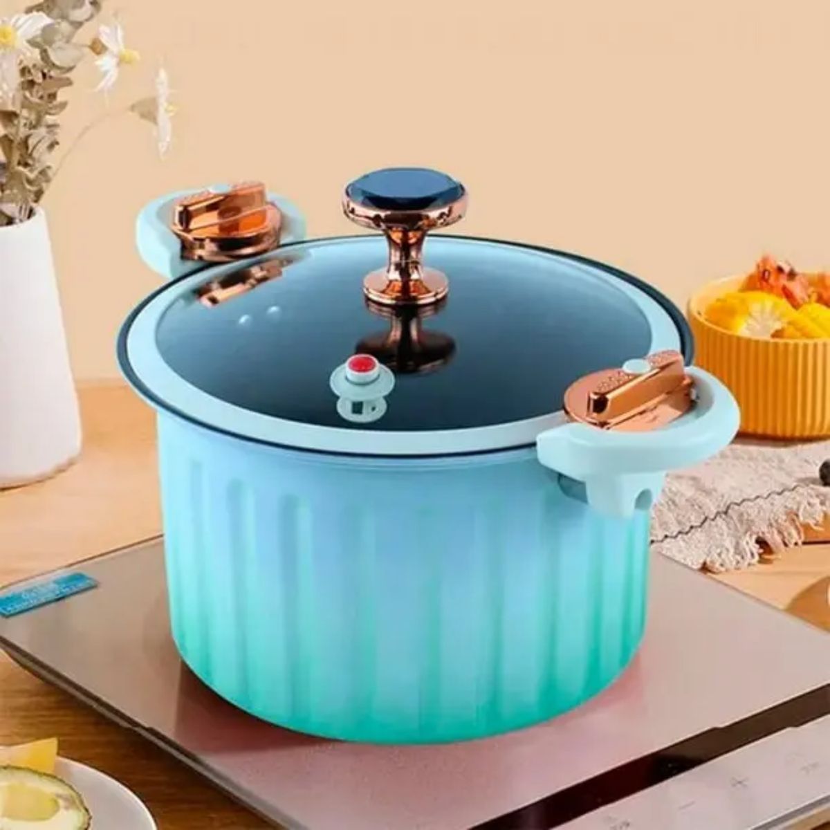 GENERICO - Olla De Micro Presión Antiadherente 28cm 10 Litros Con Tapa