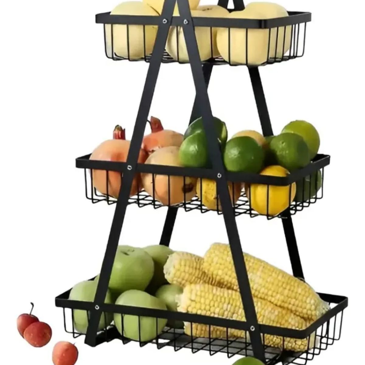 GENERICO - Frutero 3 Niveles Cesta Moderna Decoración Cocina