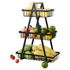 GENERICO - Frutero 3 Niveles Cesta Moderna Decoración Cocina