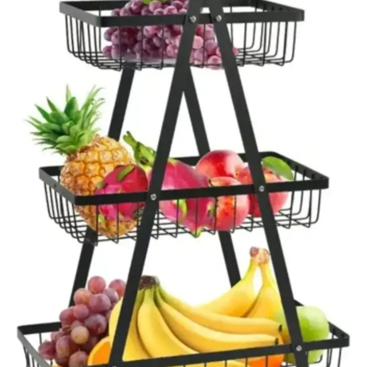 GENERICO - Frutero 3 Niveles Cesta Moderna Decoración Cocina