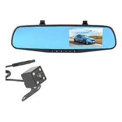 IRM - Camara Auto Espejo Retrovisor Frontal Retroceso Hd Grabadora Seguridad Con Pantalla FIGOIMPORT