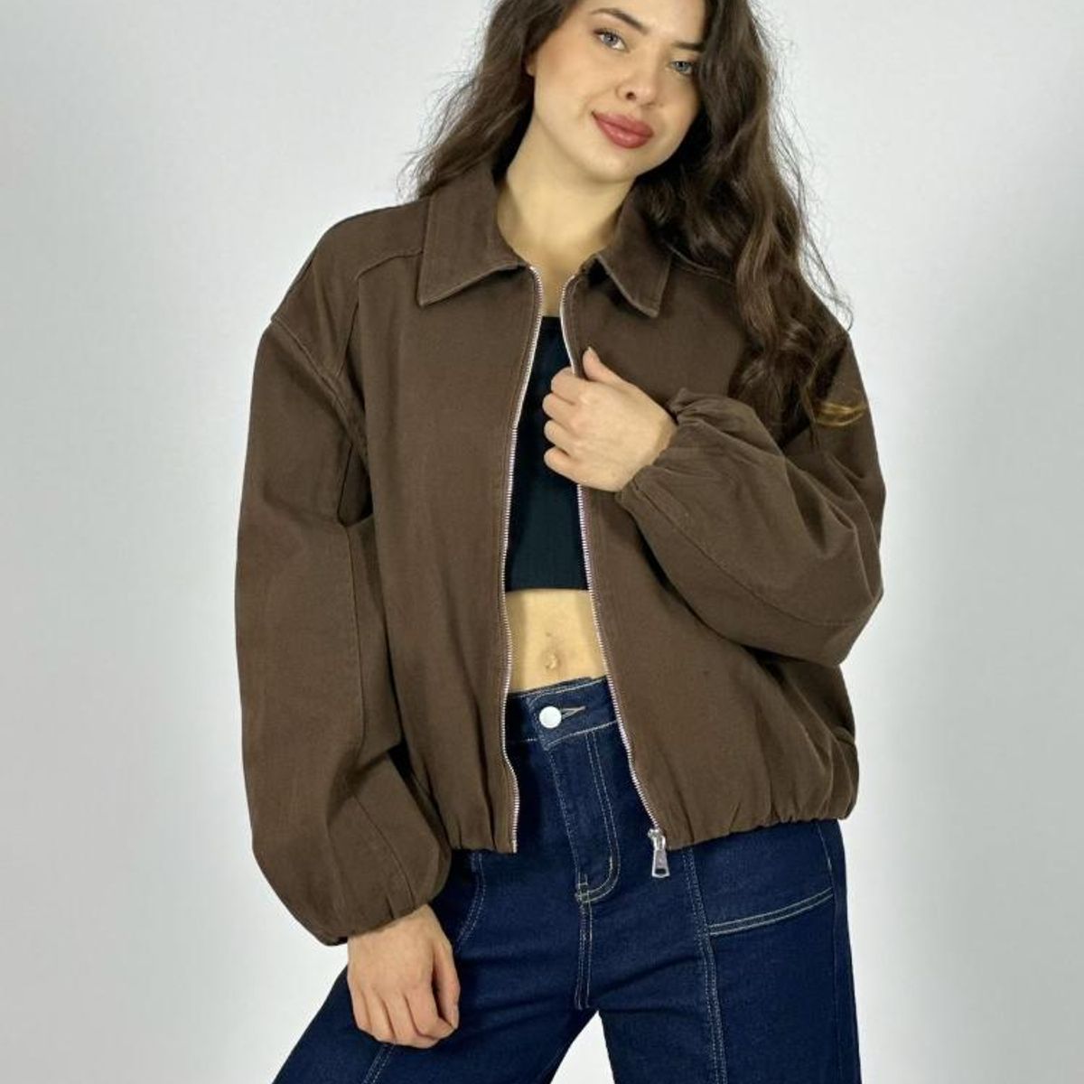 ENIGMATICA BOUTIQUE - Chaqueta Bomber de Mezclilla