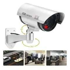 GENERICO - Pack 3 Cámaras De Seguridad Falsas Exterior Con Luz Led Vigilancia