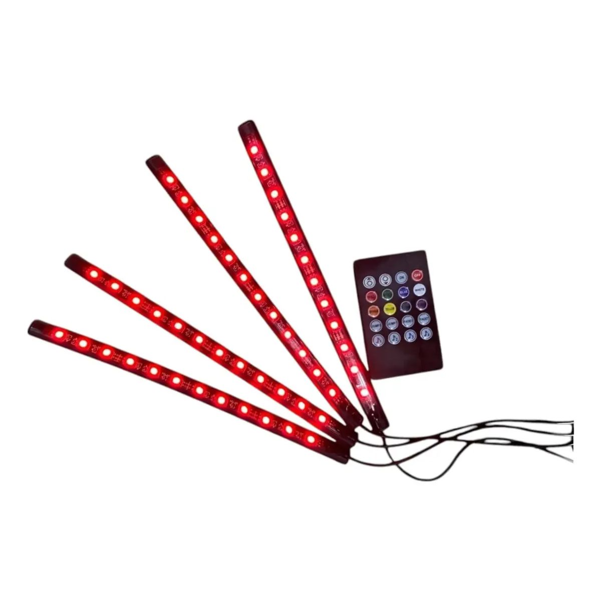 GENERICO - Tiras Led Rítmicas Para Auto Camioneta 8 Colores Multicolor