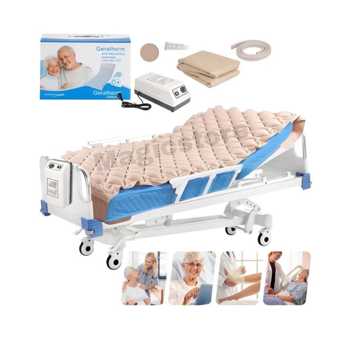 GENERICO - Colchón Antiescaras Eléctrico de 1 Plaza Con Motor magicstore