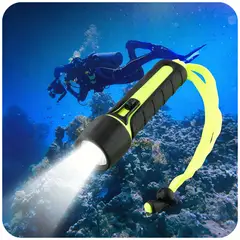 KUANGYE - Linterna LED Para Buceo,8000LM,Linterna Subacuática De 50 M para acampar, navegar, cazar