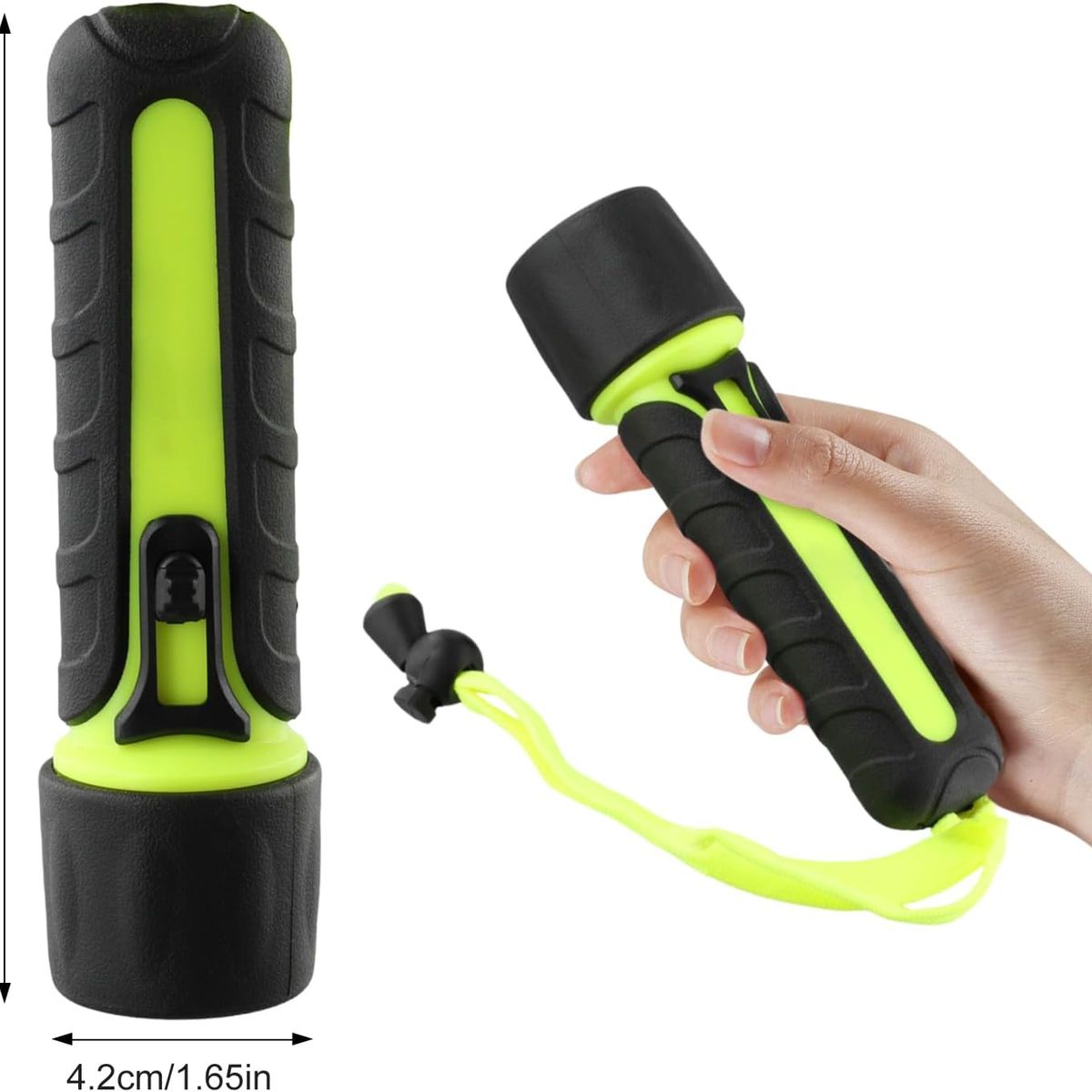KUANGYE - Linterna LED Para Buceo,8000LM,Linterna Subacuática De 50 M para acampar, navegar, cazar