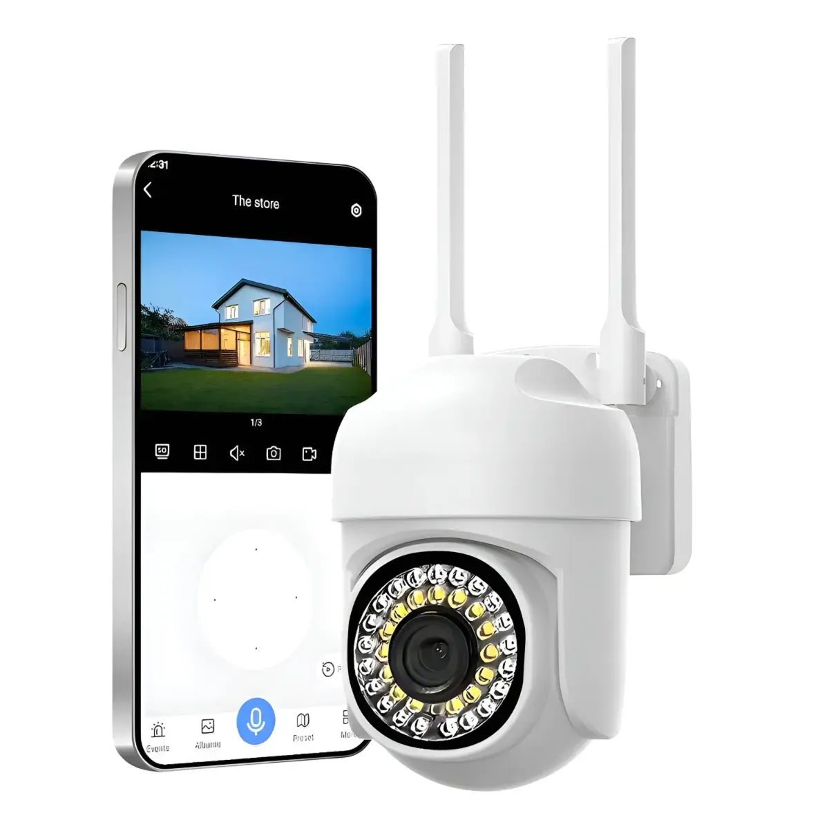 GENERICO - Kit 4 Cámaras De Seguridad IP66 Profesional Vigilancia Exterior