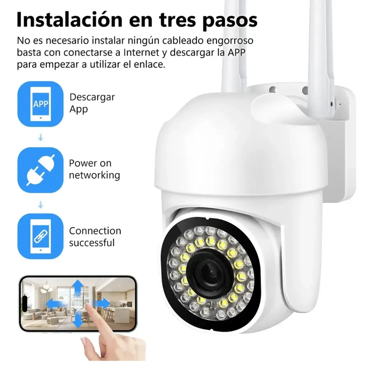 GENERICO - Kit 4 Cámaras De Seguridad IP66 Profesional Vigilancia Exterior