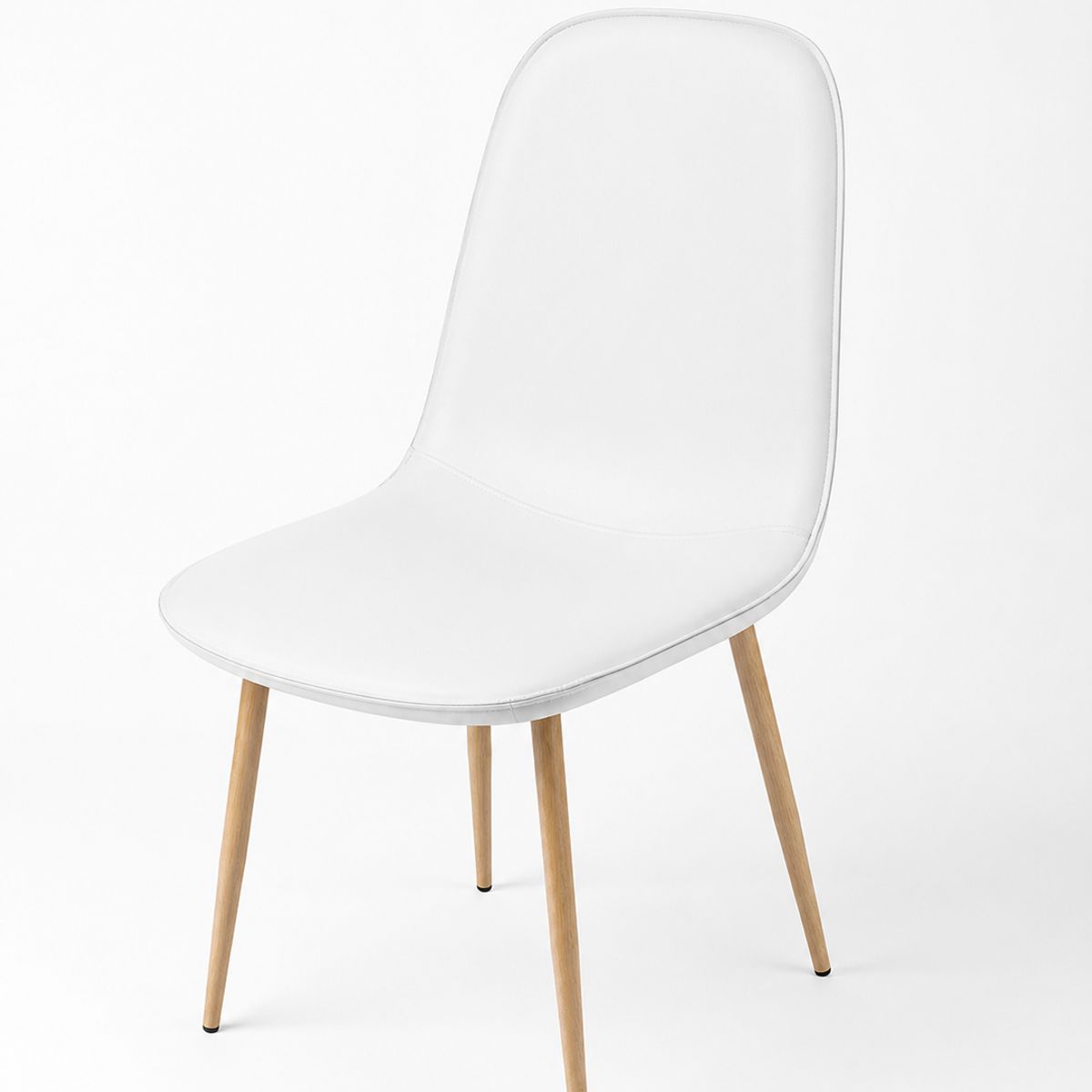 GENERICO - Pack 4 Sillas De Comedor Modelo Scoop Ecocuero