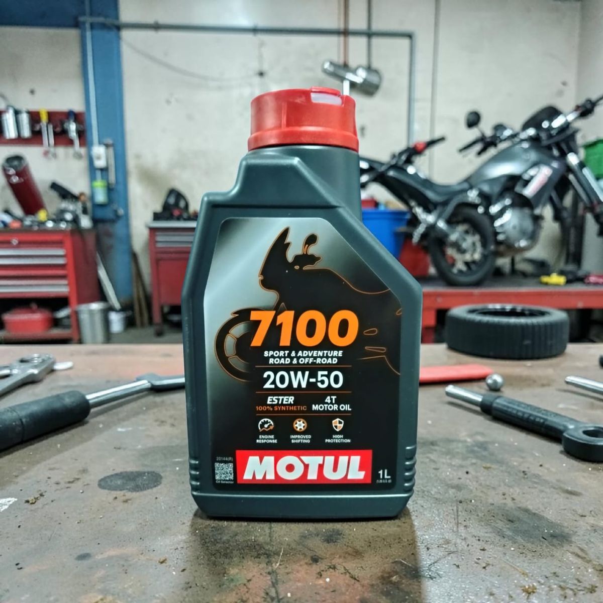 MOTUL - Aceite Motul 7100 20W-50 4T Full Sintético 1 Litro para Moto
