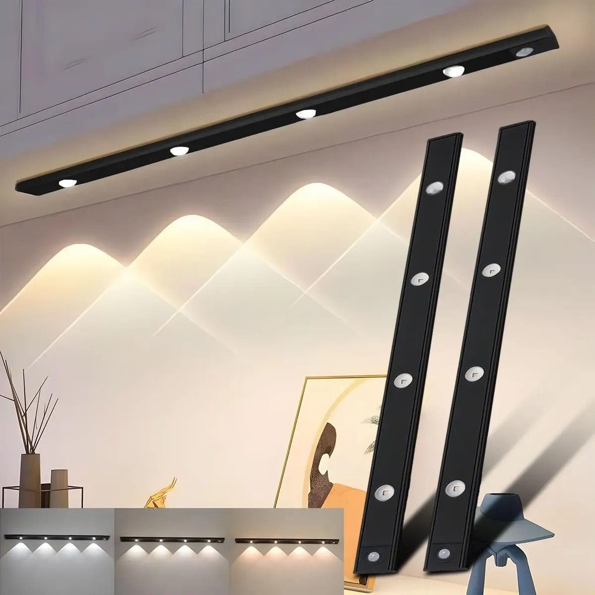GENERICO - 2pack 50cm Luz De Led Clóset Usb Con Sensor Movimiento BELUG