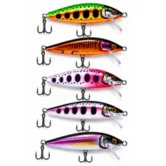 POSEIDON - Pack de 5 Señuelos Minnow 8grs